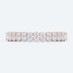 Oval Cut Lab Grown Diamond Wedding Bands Half Eternity Stacked Wedding Rings (1)
