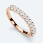 Oval Cut Lab Grown Diamond Wedding Bands Half Eternity Stacked Wedding Rings (3)