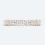 Oval Cut Lab Grown Diamond Wedding Bands Half Eternity Stacked Wedding Rings (7)