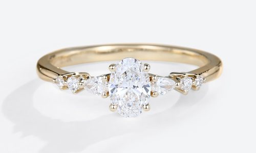 Diamond Rings Lab Grown Oval Engagement Rings Bridal Ring