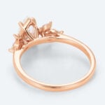 Pear Shaped Lab Grown Diamond Simple Cluster 4-Prong Engagement Ring (3)