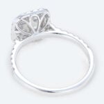 Round Cut Lab Grown Diamond Pave Engagement Ring with Cushion Halo Frame (4)