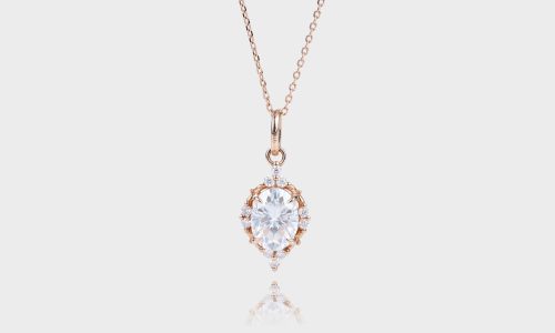 Vintage Oval Cut Lab Diamond Necklace (2)
