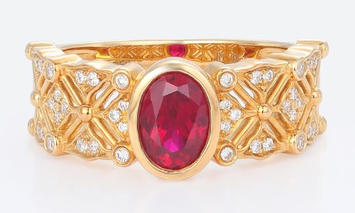 Gold Oval Engagement Rings Vintage Rings For Women Ruby Ring