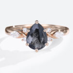 Vintage Bridal Rings Salt And Pepper Diamond Ring