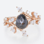 Salt And Pepper Diamond Engagement Ring