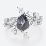 Salt And Pepper Diamond Engagement Ring