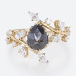 Salt And Pepper Diamond Engagement Ring