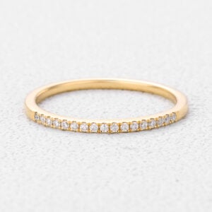 0.09ctw Round Cut Lab Grown Diamond Eternity Ring Pave Wedding Band Stackable Thin Band