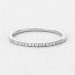 0.09ctw Round Cut Lab Grown Diamond Eternity Ring Pave Wedding Band Stackable Thin Band (2)