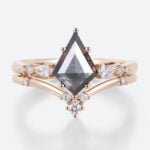 Simple Promise Rings Salt & Pepper Diamond Wedding Ring Sets