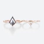 Simple Promise Rings Salt & Pepper Diamond Wedding Ring Sets