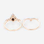Simple Promise Rings Salt & Pepper Diamond Wedding Ring Sets