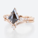 Simple Promise Rings Salt & Pepper Diamond Wedding Ring Sets