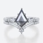 Simple Promise Rings Salt & Pepper Diamond Wedding Ring Sets