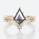 Simple Promise Rings Salt & Pepper Diamond Wedding Ring Sets