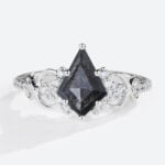 Engagement Rings Gold Kite Salt and Pepper Diamond Ring