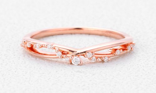 Lab Diamonds Round Rings Engagement Simple Wedding Rings