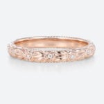 Simple Gold Ring Rose Gold Wedding Rings Lab Grown Diamond Ring