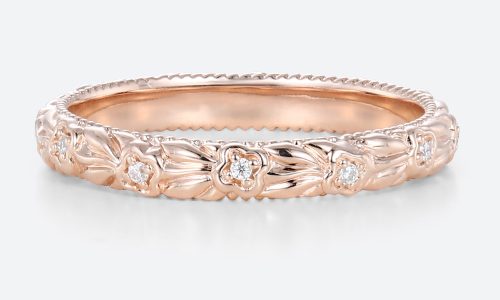 Simple Gold Ring Rose Gold Wedding Rings Lab Grown Diamond Ring