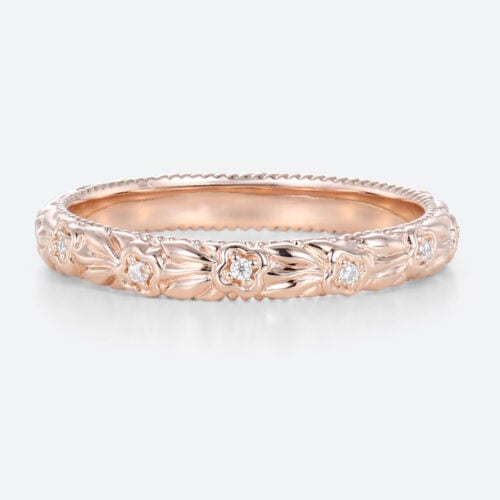 Simple Gold Ring Rose Gold Wedding Rings Lab Grown Diamond Ring