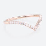 0.15ctw Round Cut Lab Grown Diamond Rings Chevron Rings Pave Wedding Band (2)