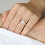 Lab Diamond Ring Emerald Cut Engagment Rings Simple Gold Ring