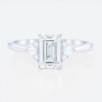 Emerald Cut Diamond Engagement Rings Lab Diamonds Simple Ring
