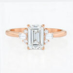 Emerald Cut Diamond Engagement Rings Lab Diamonds Simple Ring