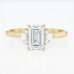 Emerald Cut Diamond Engagement Rings Lab Diamonds Simple Ring