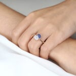 1ct Colorless VS+ Emerald Cut Lab Grown Diamond Toi et Moi 4 Claw Prong Engagement Ring in Rose Gold (1)