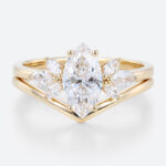 Vintage Marquise Engagement Ring Matching Wedding Ring Sets
