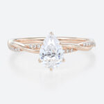 Engagement Ring Pear Shaped Lab Diamonds Rings