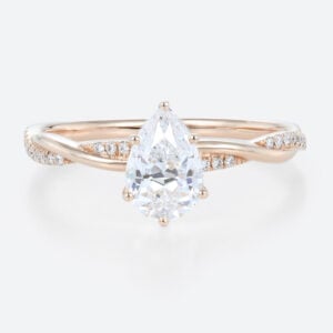 Engagement Ring Pear Shaped Lab Diamonds Rings