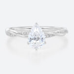 Engagement Ring Pear Shaped Lab Diamonds Rings