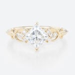 Princess Cut Diamond Lab Created Diamond Engagement Ring