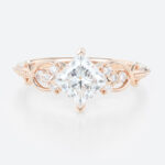 Princess Cut Diamond Lab Created Diamond Engagement Ring