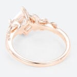 1ct Colorless VS+ Princess Cut Lab Grown Diamond Infinity 4 V-Prong Engagement Promise Ring in Rose Gold (6)