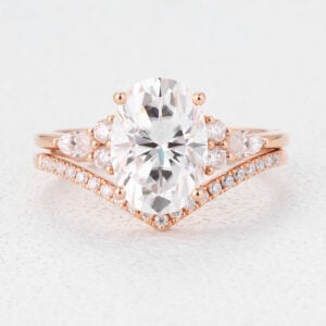 2.5CT Engagement Rings Lab Diamonds Ring Couple Set Pave Rings
