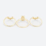 3PCS Oval Cut Lab Grown Diamond Pave Engagement Rings Gorgeous Bridal Set
