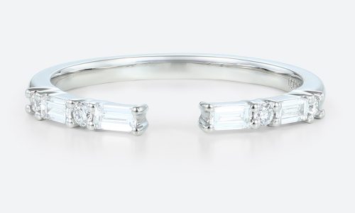 Baguette Cut Lab Grown Diamond Rings Channel Setting Rings Open Wedding Band (1) Baguette Cut Lab Grown Diamond Rings Channel Setting Rings Open Wedding Band (1)
