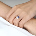 Emerald Cut Lab Grown Diamond Toi et Moi 4 Claw Prong Engagement Ring (5)