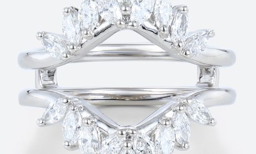 Marquise Cut Lab Grown Diamond Enhancer Rings Double Band Wedding Band (1)