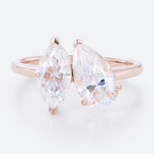 2 Carat Lab Grown Diamond Pear Shaped Diamond Rings
