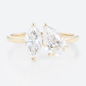 2.5 Carat Lab Grown Diamond Rings Pear Shaped Diamond Rings