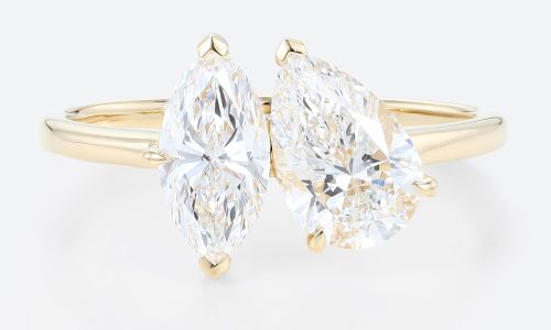 Marquise & Pear Lab Grown Diamond Rings Twin Stone Promise Ring (1) Marquise & Pear Lab Grown Diamond Rings Twin Stone Promise Ring (1)