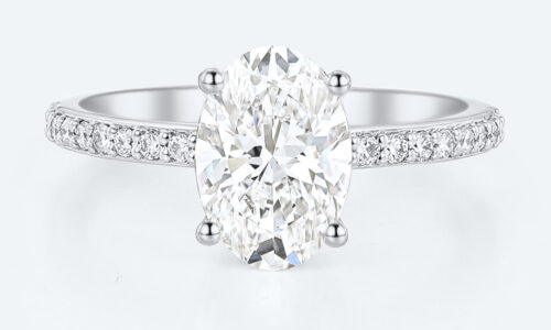 Engagement Ring Oval Diamonds Lab Created Simple Gold Rings