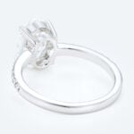 Oval Cut Lab Grown Diamond Pave 4-Prong Engagement Promise Ring (6)