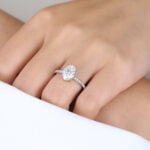 Oval Cut Lab Grown Diamond Pave 4-Prong Engagement Promise Ring (7)
