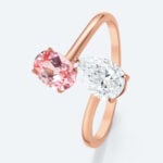 Pear Cut Lab Grown Diamond Toi et Moi Open 3 Claw Prong Engagement Ring (5)